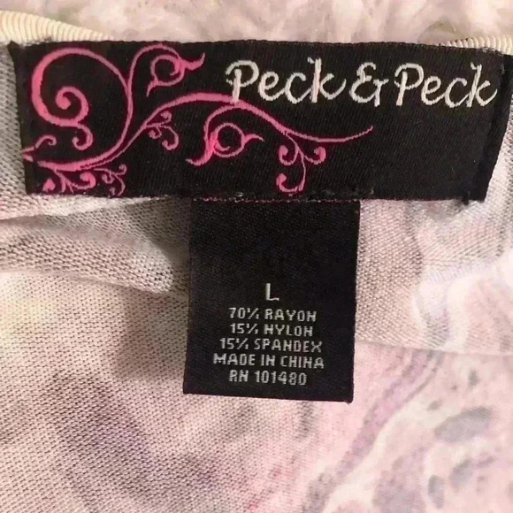 Peck & Peck Women’s Large Knit Multicolor Sweater Embellished L/S - Picture 4 of 5